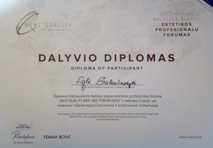 2016 estetikos profesionalų forumas