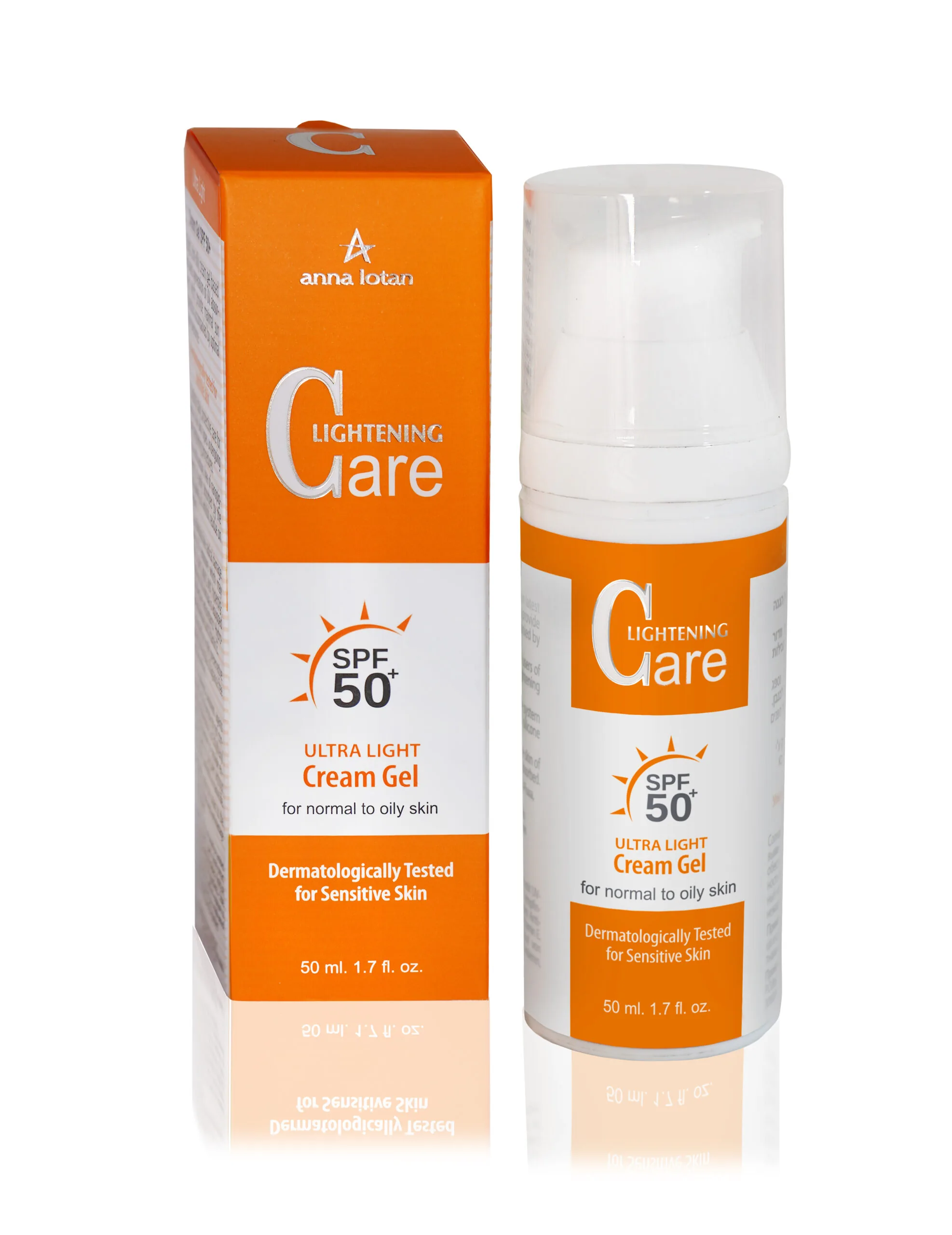 Anna Lotan Ypač lengvos tekstūros kremas-gelis SPF50+, 50 ml